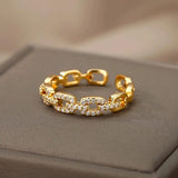 Verona Adjustable Link Chain Ring