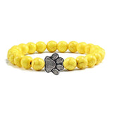 Bracciale con Paws di Perline – Design in Pietra Naturale