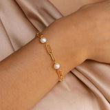Bracciale in Catena di Perle Senza Tempo