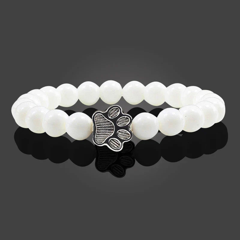 Bracciale con Paws di Perline – Design in Pietra Naturale