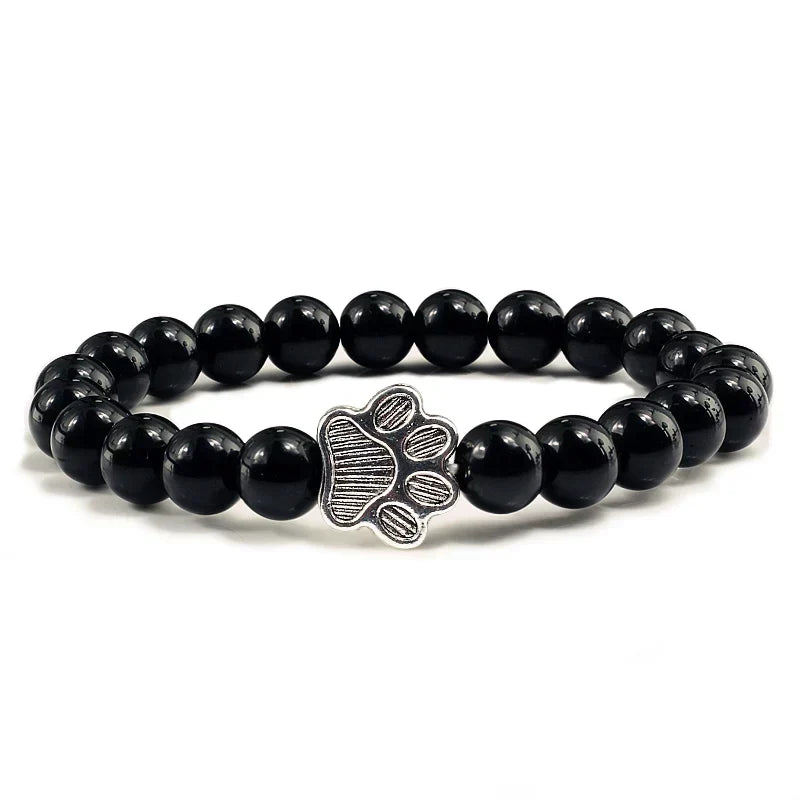 Bracciale con Paws di Perline – Design in Pietra Naturale