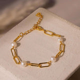 Bracciale in Catena di Perle Senza Tempo