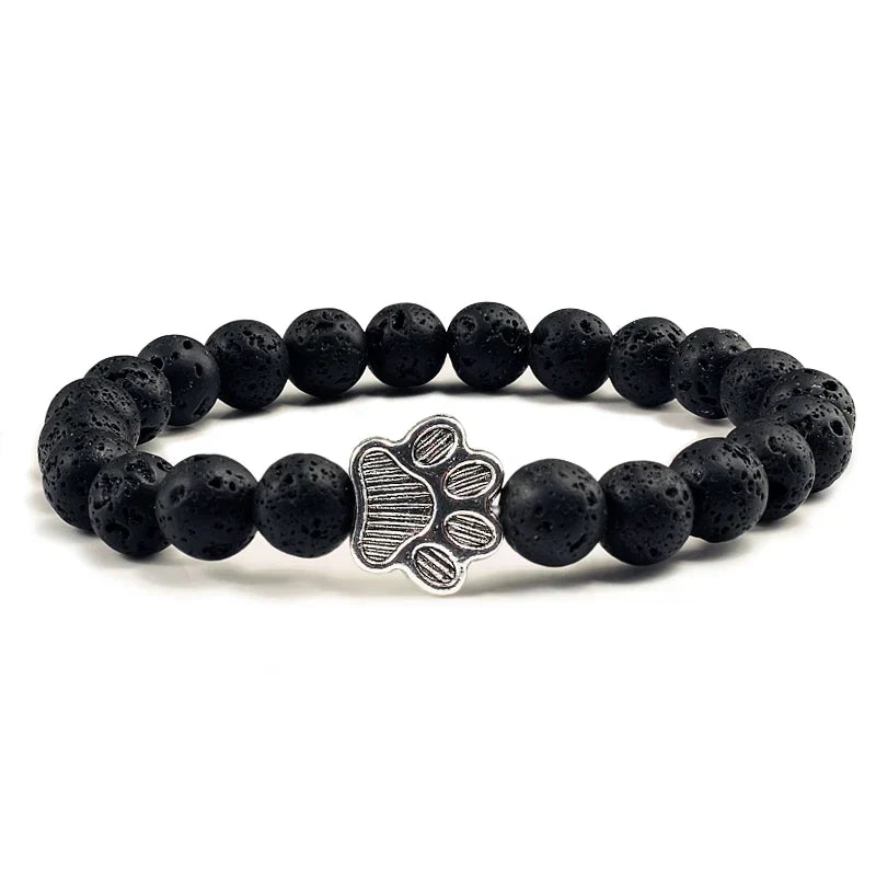 Bracciale con Paws di Perline – Design in Pietra Naturale