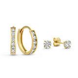 Set di Orecchini in Pietra Dara Brillane | Oro