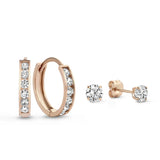 Set di Orecchini in Pietra Dara Brillane | Oro