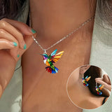 Bellissima Collana a Forma di Colibrì con Orecchini Bonus – Offerta a Tempo Limitato