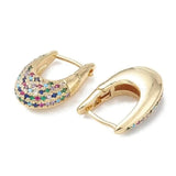 Elegantes pendientes multicolores con detalles de cristal