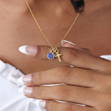 Serafina™ - Collana a Croce con Pietra Nascosta