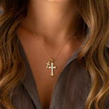 Colombe™ - Collana con pendente a doppia croce