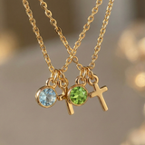 Serafina™ - Collana a Croce con Pietra Nascosta