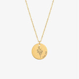 Paradiso™ - Collana con Fiore di Nascita Incisa