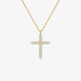 Gloria™ - Elegante Collana con Pendente a Croce in Cristallo