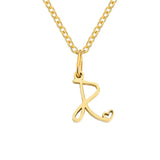 Collana con Iniziale a Forma di Cuore | Oro