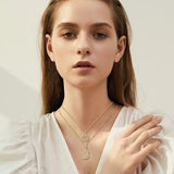 Fina™ - Collar de Oro con Inicial Pavé