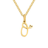 Collana con Iniziale a Forma di Cuore | Oro