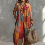 Vittoria™ - Elegante Tuta Patchwork da Resort