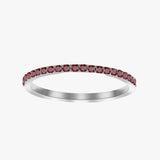 Anello in Argento con Rubino Pavé