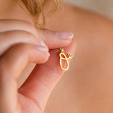 Collana con Iniziale a Forma di Cuore | Oro