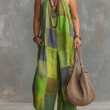Vittoria™ - Elegante Tuta Patchwork da Resort