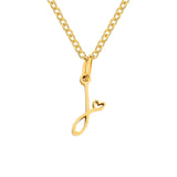 Collana con Iniziale a Forma di Cuore | Oro