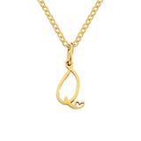 Collana con Iniziale a Forma di Cuore | Oro