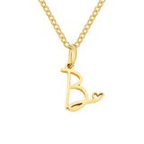 Collana con Iniziale a Forma di Cuore | Oro