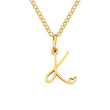 Collana con Iniziale a Forma di Cuore | Oro