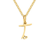 Collana con Iniziale a Forma di Cuore | Oro
