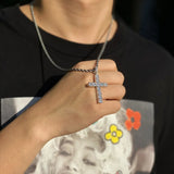 Brelia™ - Collana con Croce in Oro Bianco