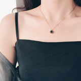 Aloro™ - Collana con Pendente Verde Smeraldo