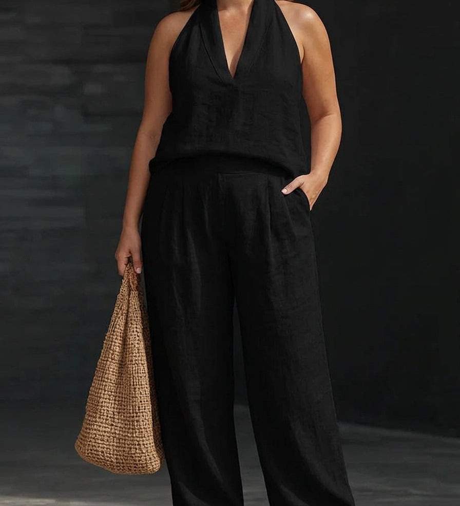 Carlotta™ - Conjunto sin mangas con pantalón de pierna ancha