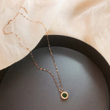 Aloro™ - Collana con Pendente Verde Smeraldo