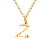 Collana con Iniziale a Forma di Cuore | Oro
