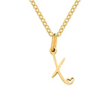 Collana con Iniziale a Forma di Cuore | Oro