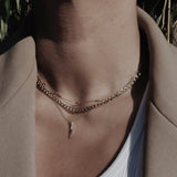Riflessa™ - Collar de Oro Blanco con Eslabón Plano