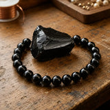 Bracciale in Onice Nero per Radicamento, Protezione e Forza Interiore