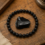 Bracciale in Onice Nero per Radicamento, Protezione e Forza Interiore