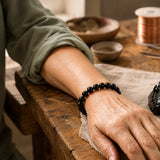 Bracciale in Onice Nero per Radicamento, Protezione e Forza Interiore