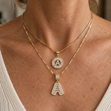 Collana con Iniziale Pave