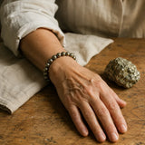 Pulsera de pirita para la confianza, la fuerza de voluntad y la abundancia