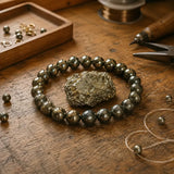 Pulsera de pirita para la confianza, la fuerza de voluntad y la abundancia