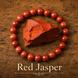 Pulsera de Jade Rojo para Enraizamiento, Energía y Vitalidad