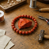 Pulsera de Jade Rojo para Enraizamiento, Energía y Vitalidad