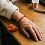 Pulsera de Jade Rojo para Enraizamiento, Energía y Vitalidad