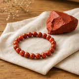 Pulsera de Jade Rojo para Enraizamiento, Energía y Vitalidad