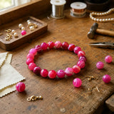 Bracciale in Agata Rosa per Amore, Guarigione Emotiva e Comfort