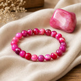 Bracciale in Agata Rosa per Amore, Guarigione Emotiva e Comfort