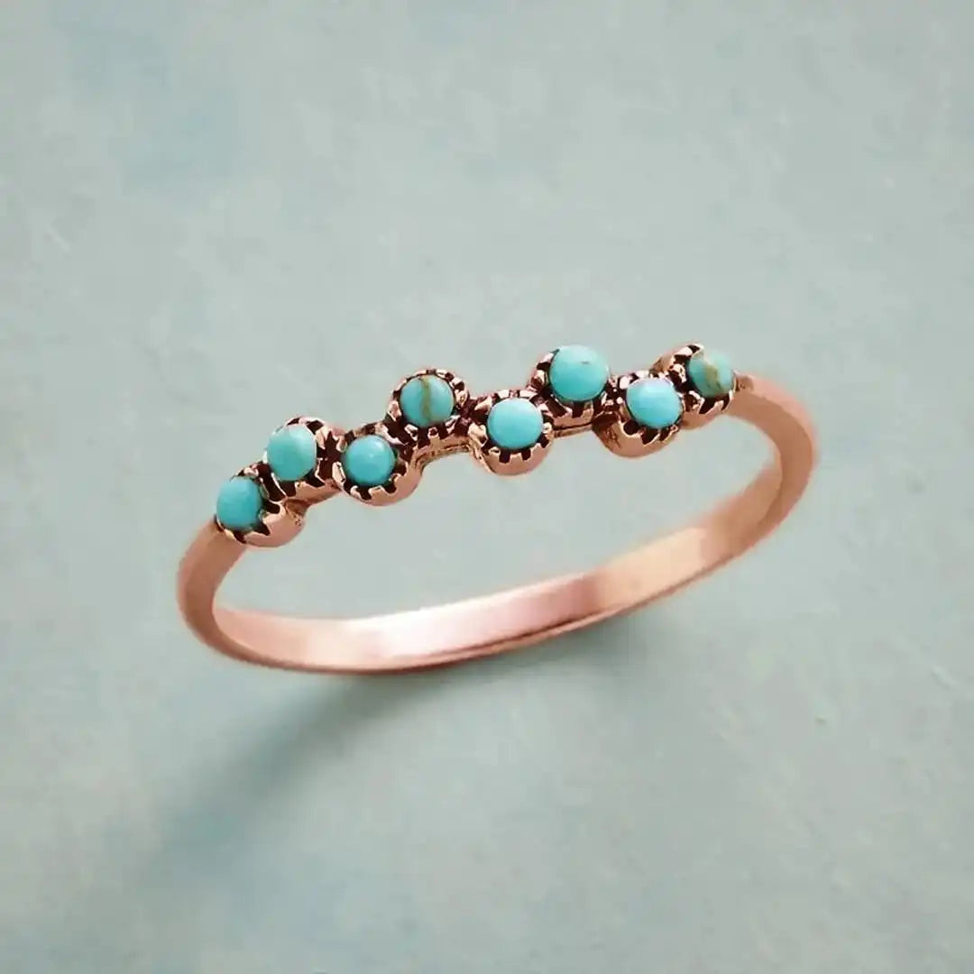 Romina™ - Elegante Anello con Perline Turchesi