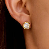 Orecchini eterni in oro placcato con zirconia
