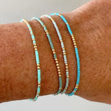 Maddalena™ - Set di 4 Braccialetti Turchesi